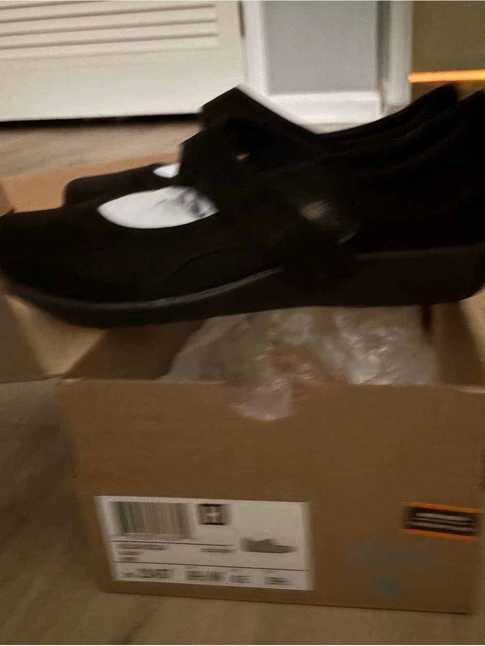 Clarks Black Mary Jane Slip-On Flats
